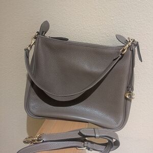 Coach Dark Gray Leather Shoulder Bag